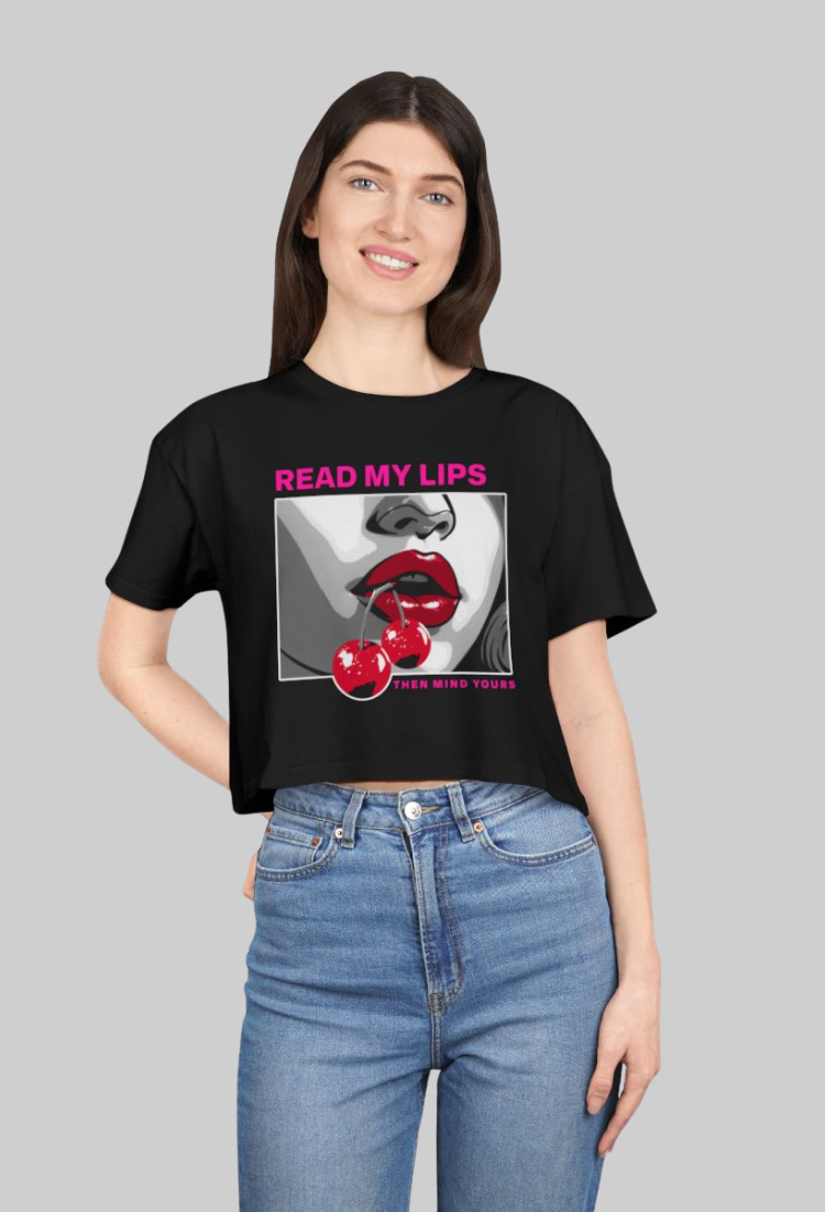 Read My Lips Crop Top