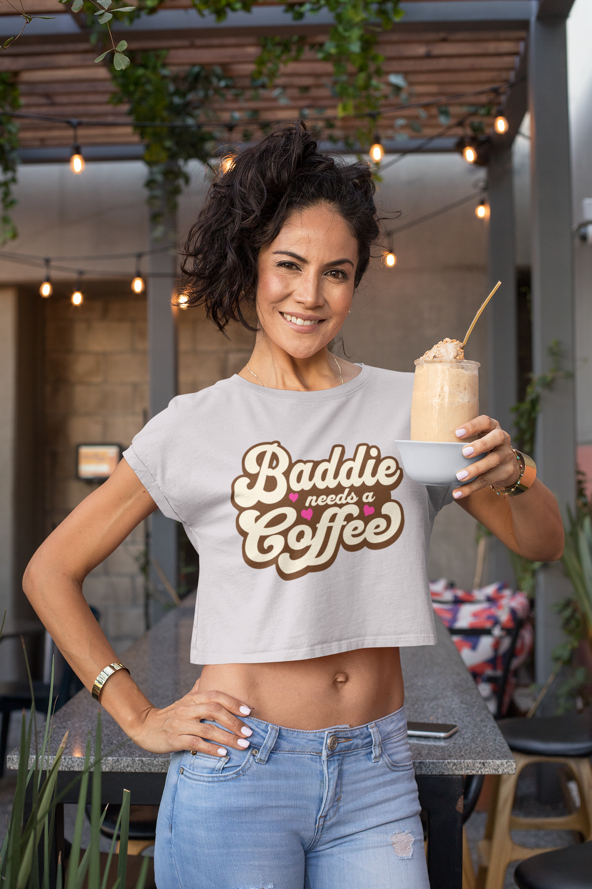 Baddie Needs a Coffee Crop Top