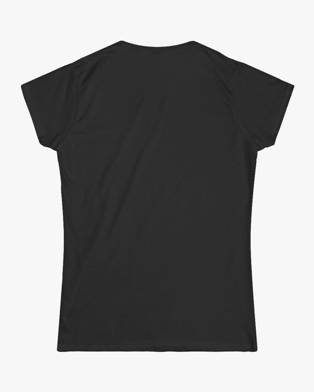 Black t-shirt on a white background
