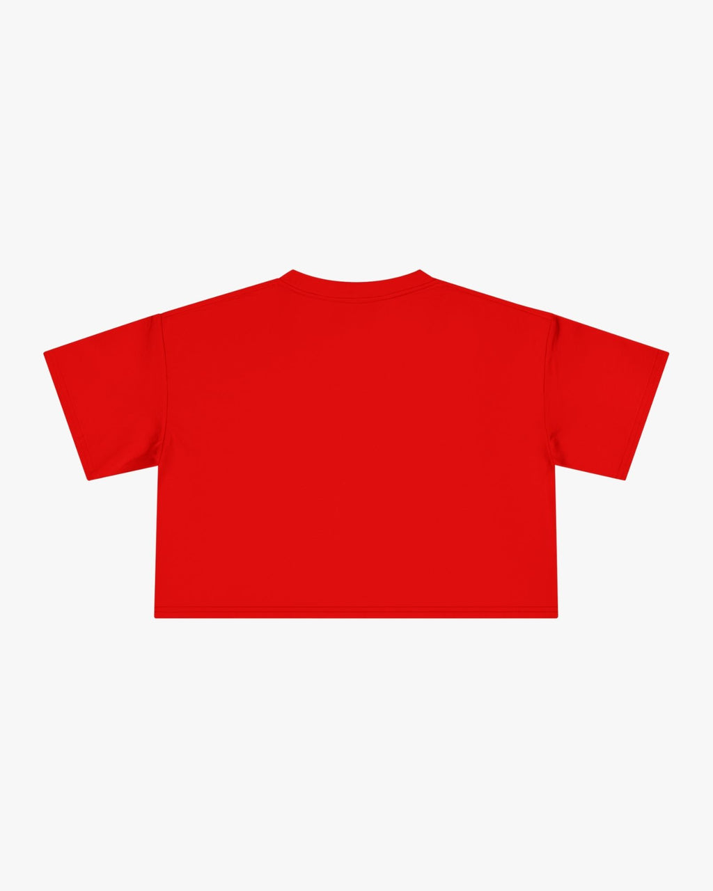 Red crop top on a white background
