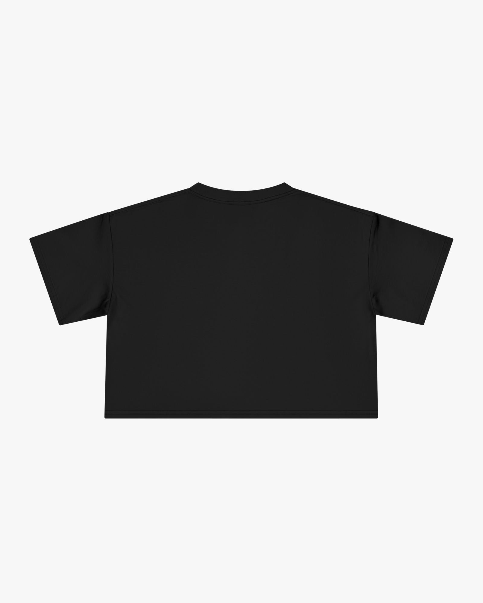 Black t-shirt on a white background