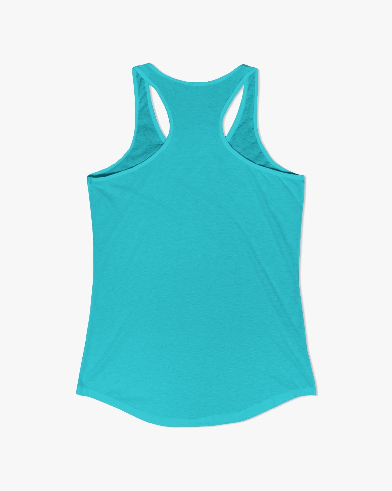 Turquoise tank top on a white background