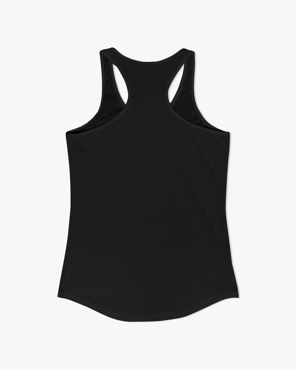 Black tank top on a white background