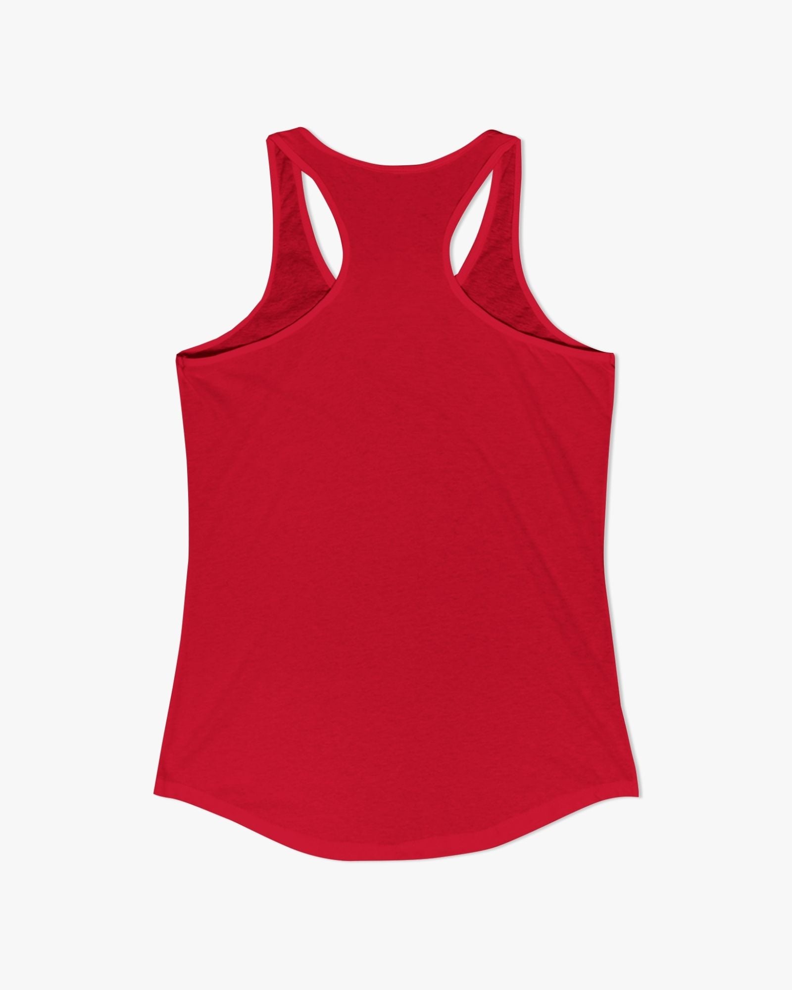 Red tank top on a white background