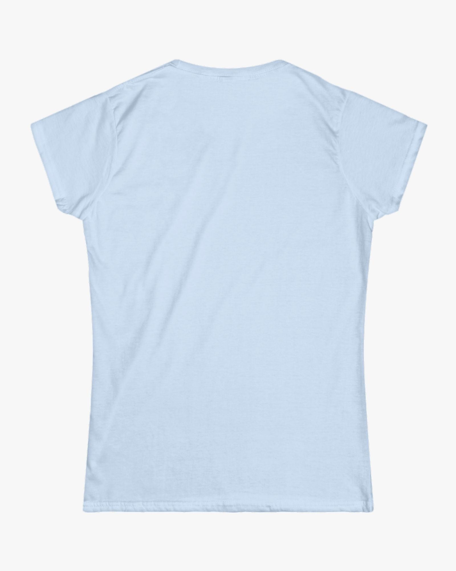 Plain light blue t-shirt on a white background