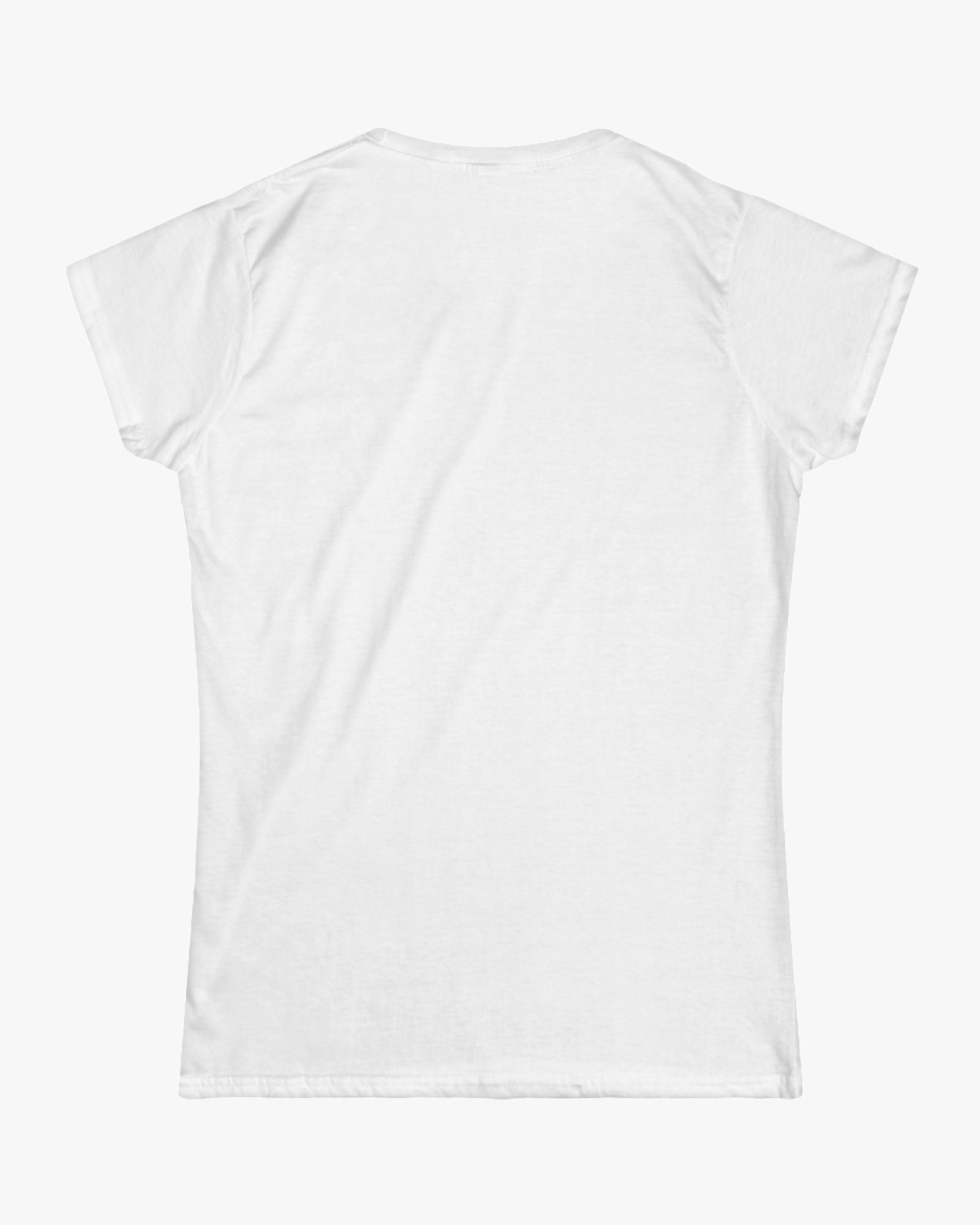 Plain white t-shirt on a light gray background