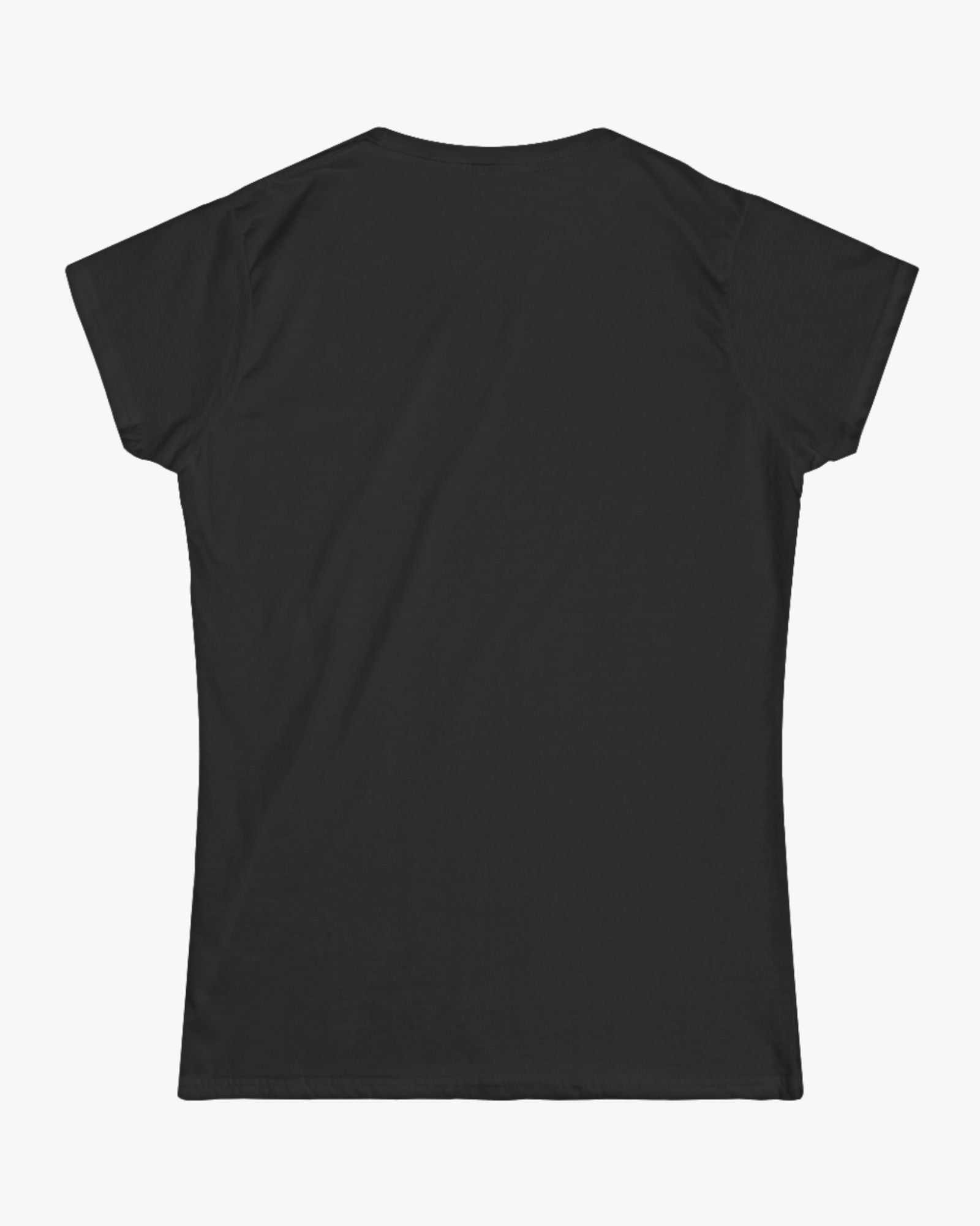Black t-shirt on a white background