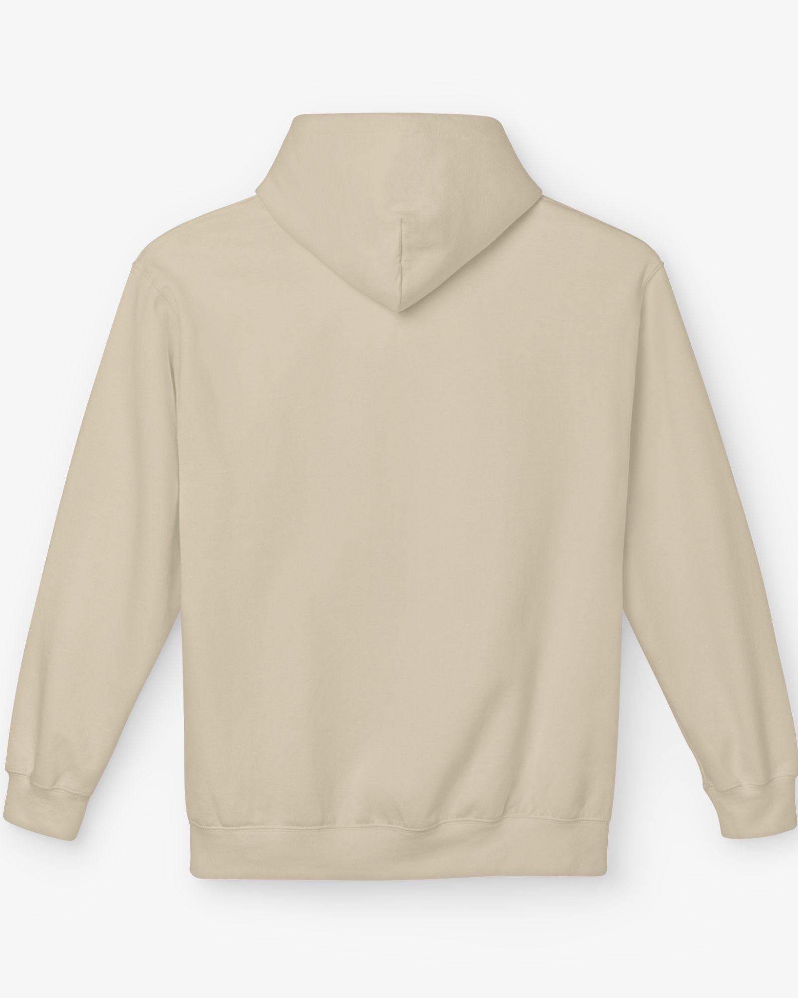 Beige hoodie on a white background